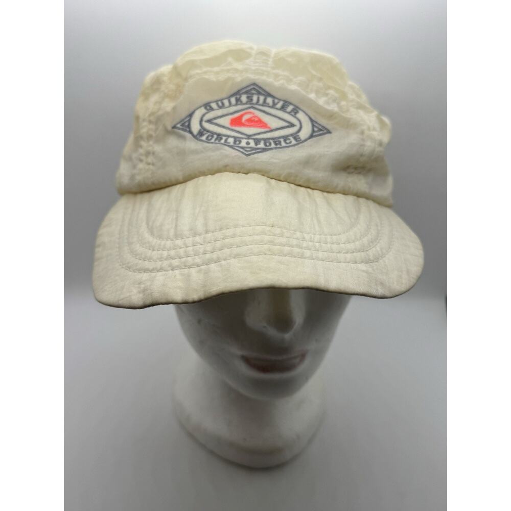 Rare Vtg 80s Quicksilver World Force Cap Surfer Beach Volleyball Baseball Hat
